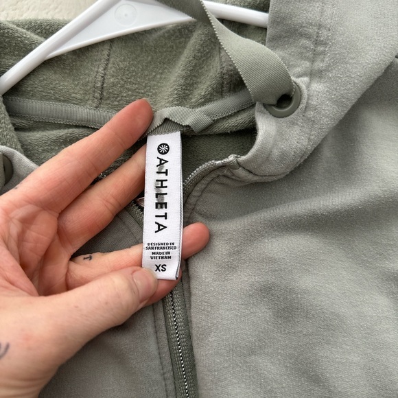 Athleta Sage Green Zip-Up Jacket - Picture 3 of 5